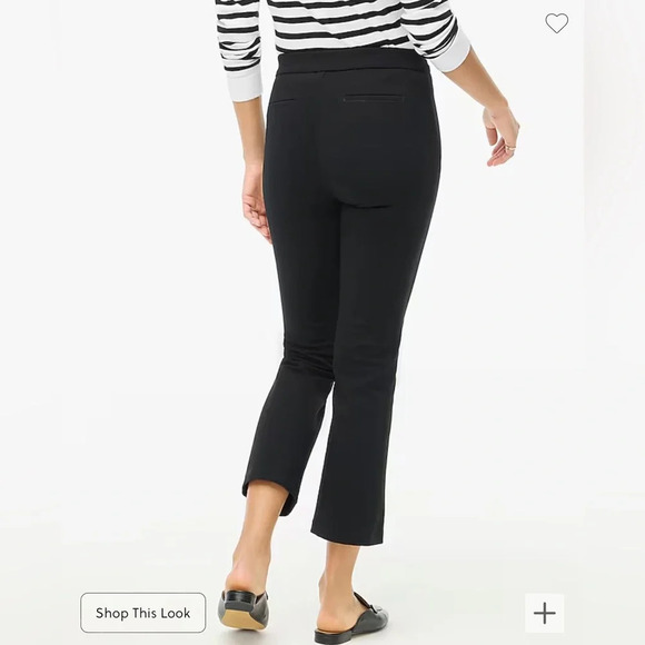 J.Crew Black Crop flare ponte pant Size 4 - Picture 3 of 4